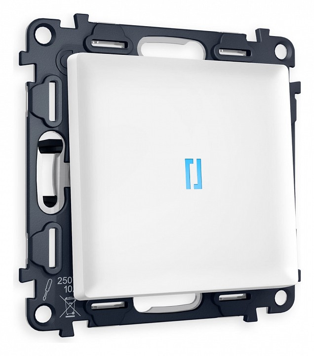 Выключатель одноклавишный с подсветкой без рамки Ambrella Volt Quant MA122020