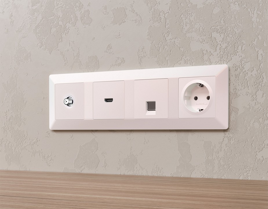 ТВ-розетка без рамки Ambrella Volt ALFA MA213050