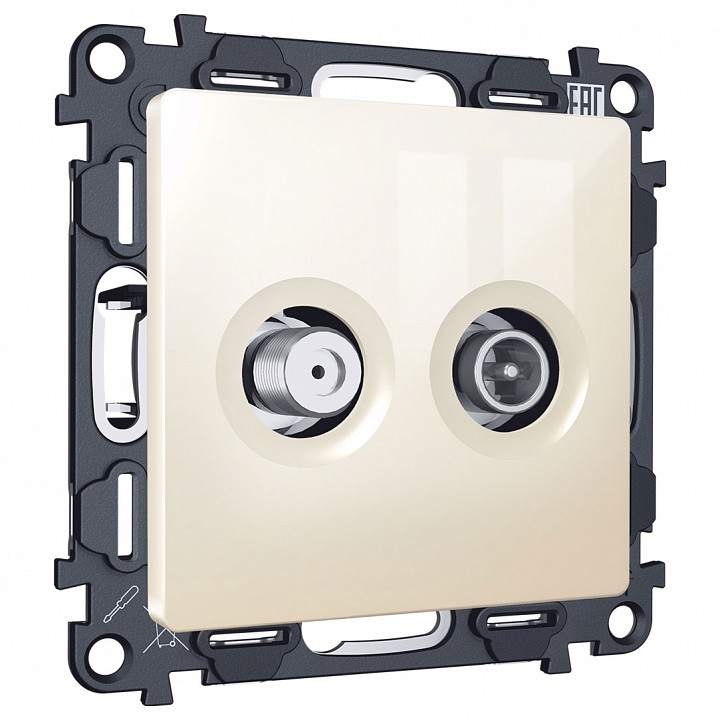 ТВ-розетка и SAT-розетка оконечная без рамки Ambrella Volt MA MA313310