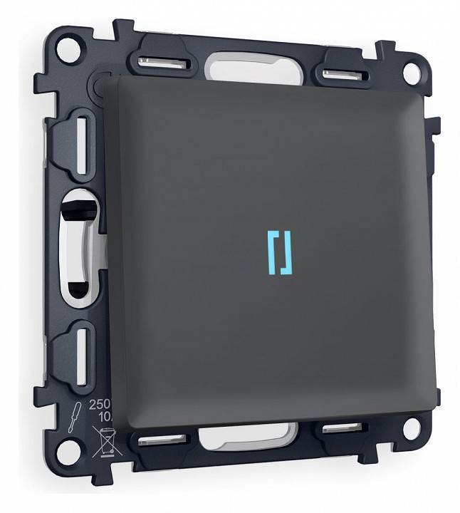 Выключатель проходной одноклавишный с подсветкой Ambrella Volt Quant MA902040