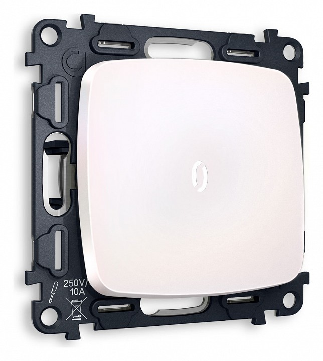 Выключатель одноклавишный с подсветкой без рамки Ambrella Volt Quant MO202015