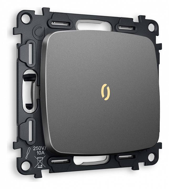 Выключатель проходной одноклавишный с подсветкой без рамки Ambrella Volt Quant MO652030