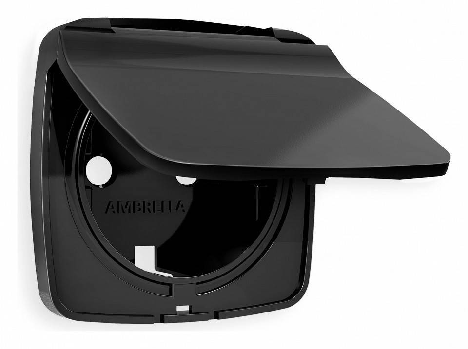 Накладка для розетки влагозащищенной с заземлением и со шторками с крышкой Ambrella Volt Quant OP8080