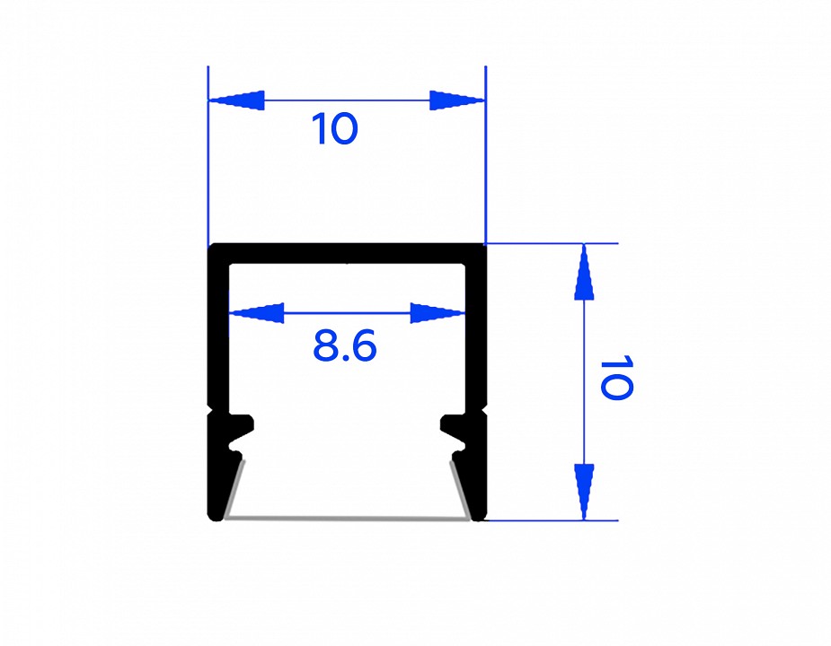 Профиль накладной Ambrella Light GP GP1650AL