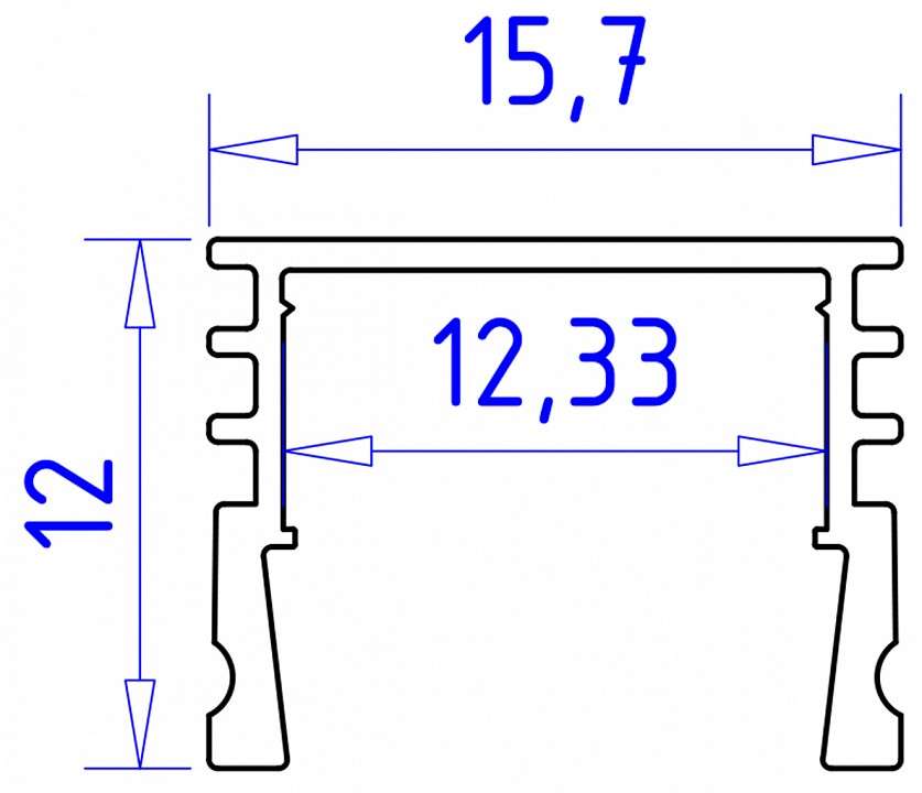 Профиль накладной Ambrella Light GP GP1750BK