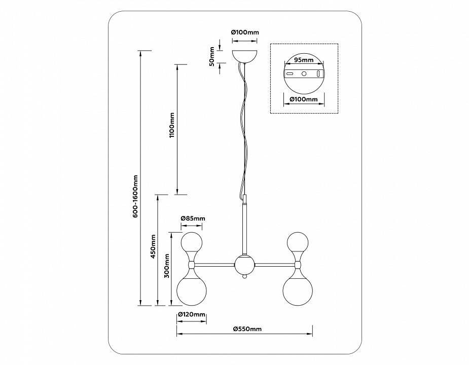 Подвесная люстра Ambrella Light LH LH51050