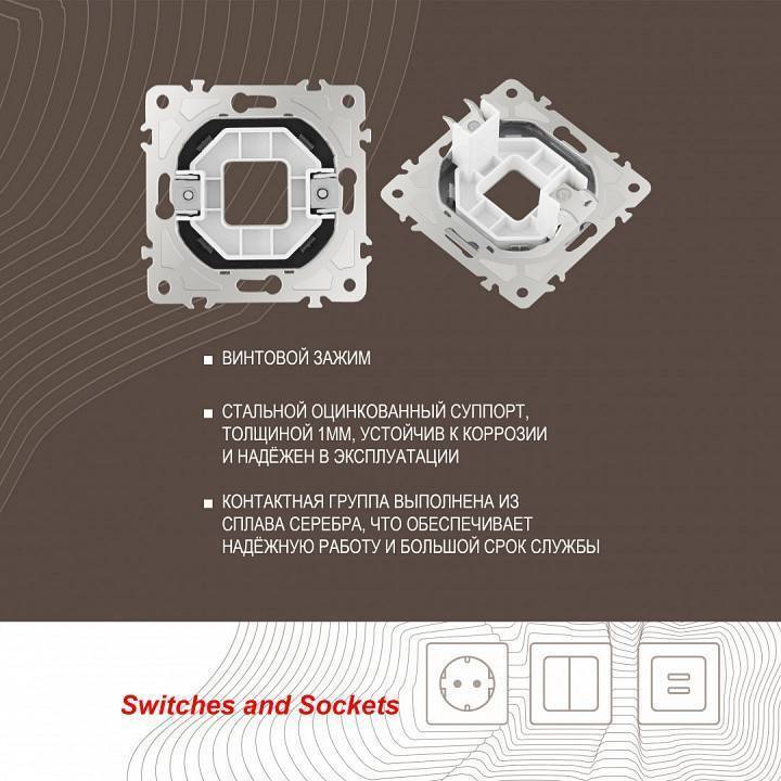 Розетка для вывод кабеля без рамки Arte Milano am-205 205.49-1.shampan