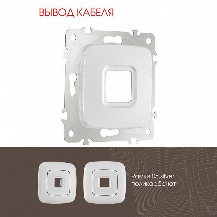 Розетка для вывод кабеля без рамки Arte Milano am-205 205.49-1.silver