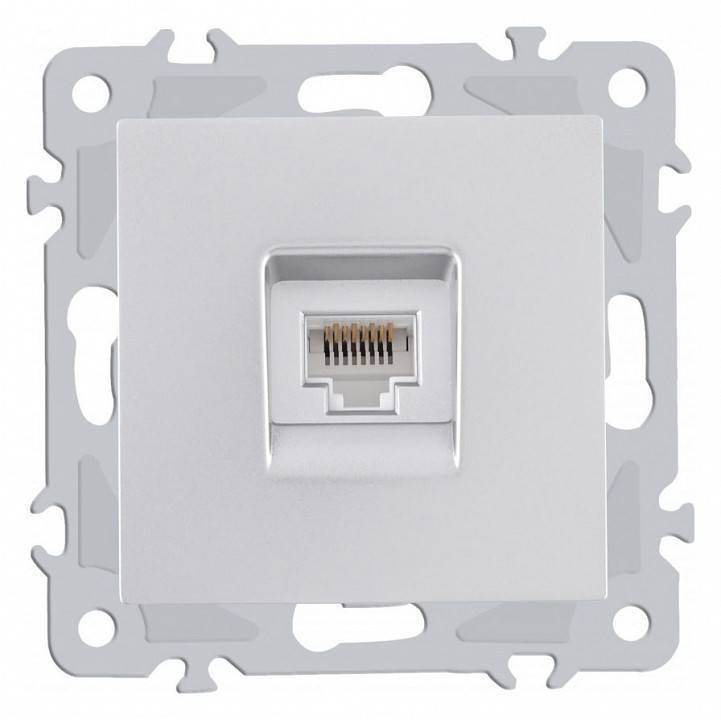 Розетка Ethernet RJ-45 без рамки Arte Milano am-206 206.45-1.silver