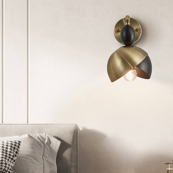 Бра Arte Milano Neapolis 71307 1 лампа 271307/1B BK/GD