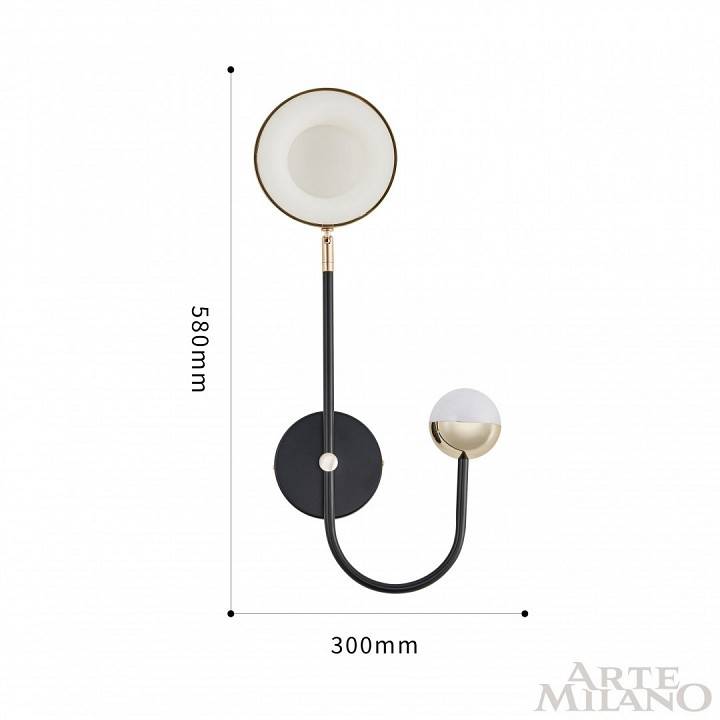 Бра Arte Milano Ferrara 273299/1+1 BK/GD