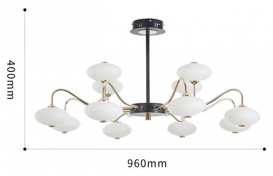 Люстра на штанге Arte Milano Neapolis 273908/12 BK/GD