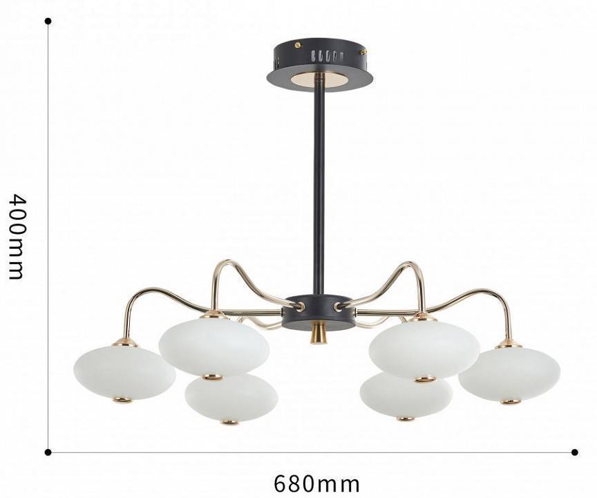 Люстра на штанге Arte Milano Neapolis-73908 273908/6 BK/GD