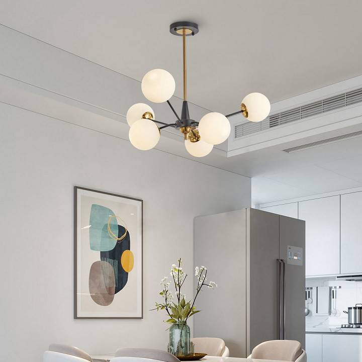 Люстра на штанге Arte Milano Neapolis 279808/6 BK/GD