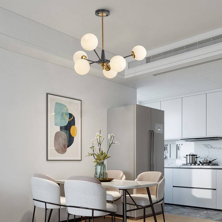 Люстра на штанге Arte Milano Neapolis 279808/6 BK/GD