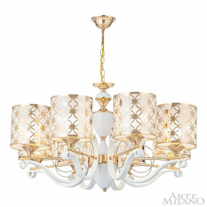 Подвесная люстра Arte Milano Florentia-3097 303097/8 Wh/Gd