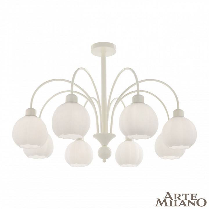 Люстра на штанге Arte Milano AM-Napoli 8 ламп D800 слоновая кость 315066/D800/8 IV