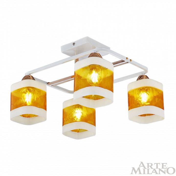 Потолочная люстра Arte Milano AMALFI 4 лампы 322008/4 WH+FG