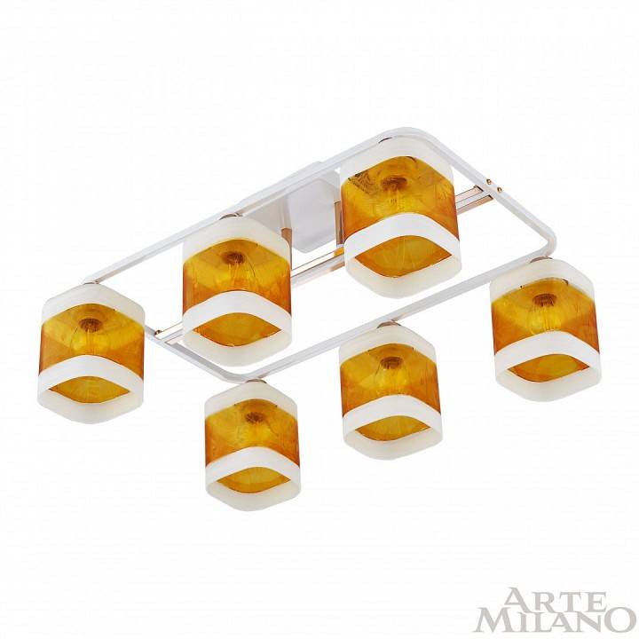 Потолочная люстра Arte Milano AMALFI 6 ламп 322008/6 WH+FG