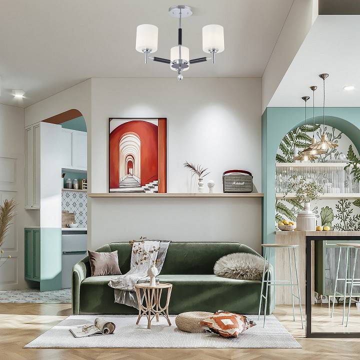 Люстра на штанге Arte Milano Napoli 3 лампы 332220/3 CR