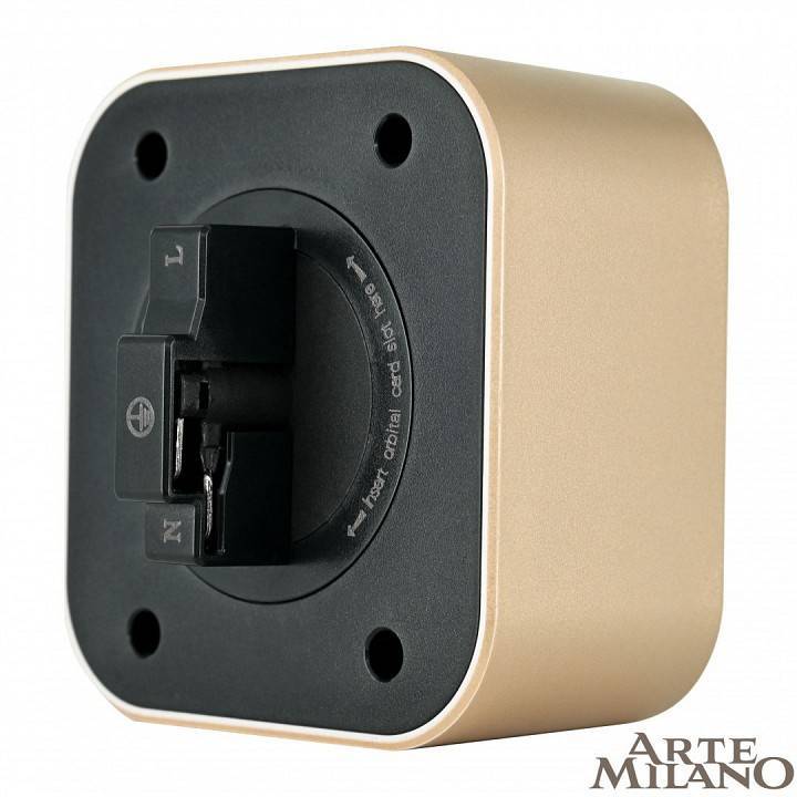 Розетка с заземлением для трека Arte Milano Am-track-sockets золото 380022TS/ES Gold