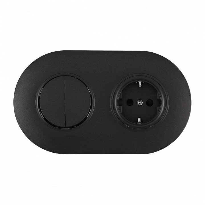 Блок с розеткой и выключателем Arte Milano SET08-2 SET08-2-40-1-30-2 black