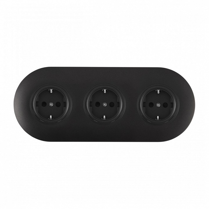 Розетка с заземлением и со шторкой Arte Milano SET08-3 SET08-3-40-1x3 black