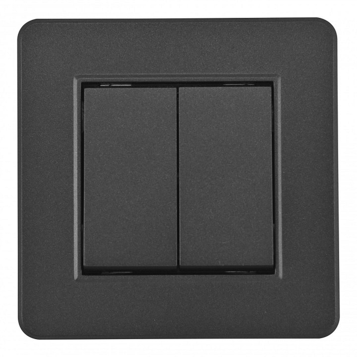 Выключатель двухклавишный Arte Milano SET16-1 SET16-1-30-2 black