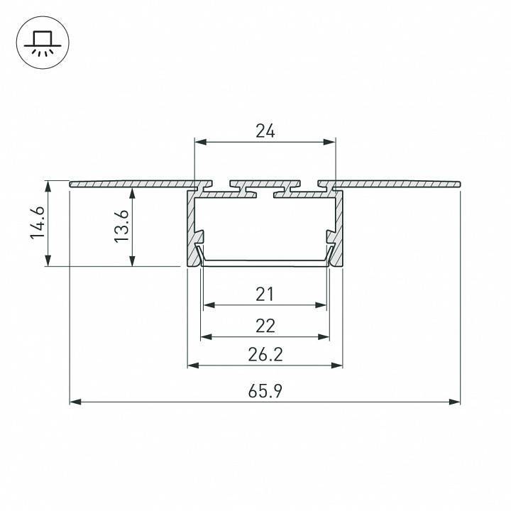 Профиль встраиваемый Arlight PLS-LOCK 033688