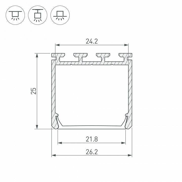 Профиль накладной Arlight PLS-LOCK 044846