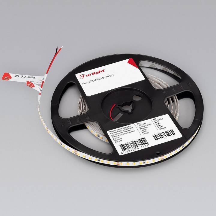 Лента светодиодная Arlight UL-A140-8mm 24V 053451
