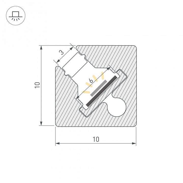 Короб накладной угловой внутренний Arlight SL-KANT 055325
