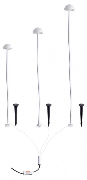 Наземный низкий светильник Arte Lamp MOTUS A1081PA-3WH