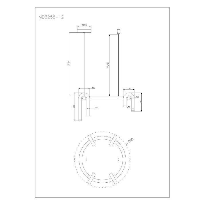 Подвесная люстра Arte Lamp Warhol A3258LM-30BK