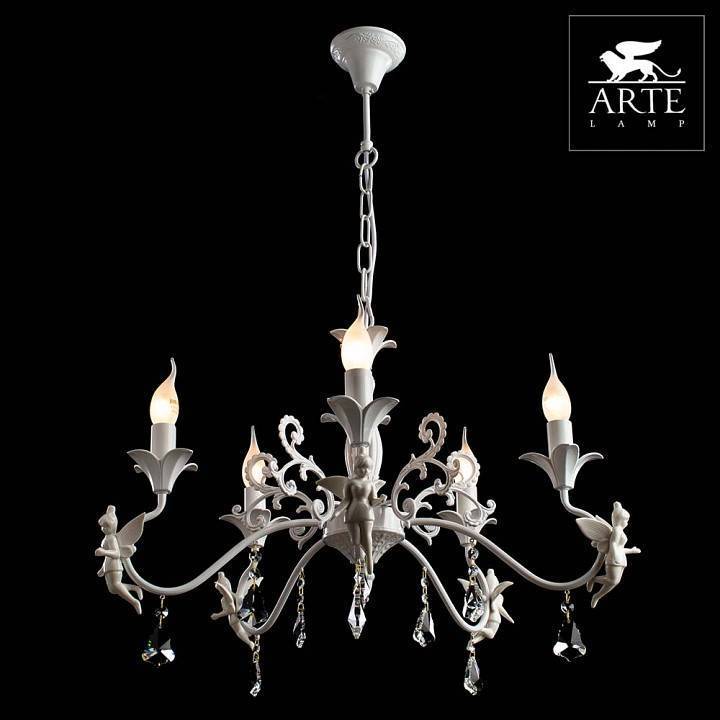Подвесная люстра Arte Lamp Angelina 5 ламп A5349LM-5WH