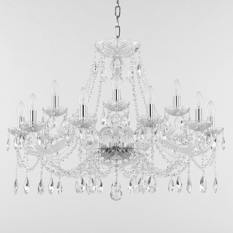 Подвесная люстра Bohemia Ivele Crystal 107 107/10+5/300 Ni