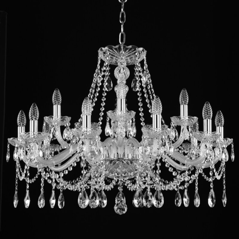 Подвесная люстра Bohemia Ivele Crystal 107 107/10+5/300 Ni