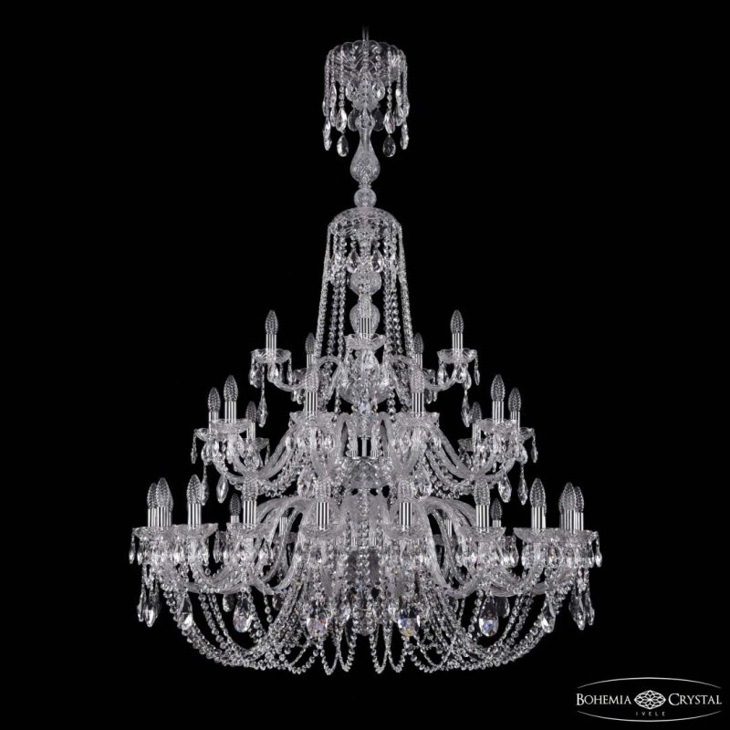 Подвесная люстра Bohemia Ivele Crystal 1402 1402/20+10+5/400/XL-158/3d Ni