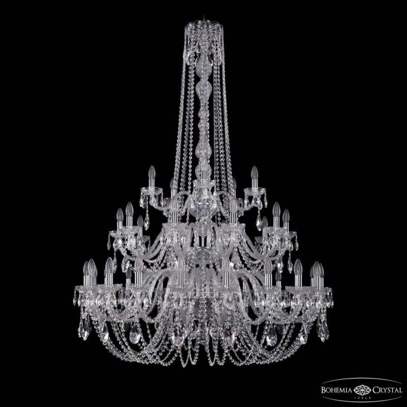 Подвесная люстра Bohemia Ivele Crystal 1402 1402/20+10+5/400/h-158/3d Ni
