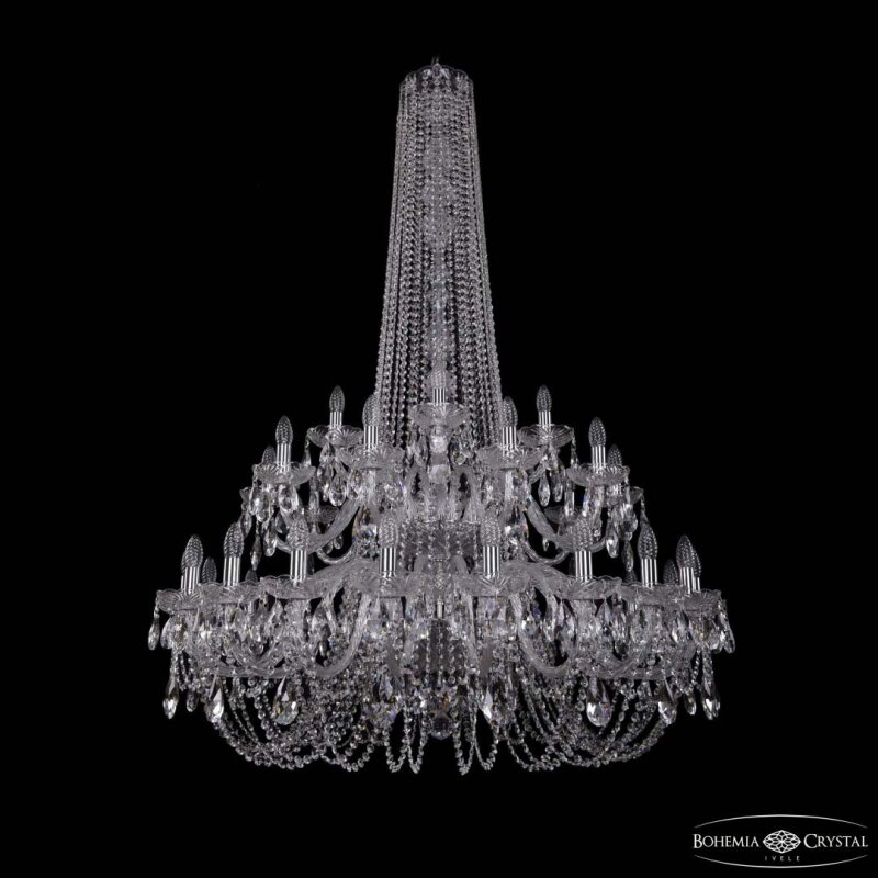 Подвесная люстра Bohemia Ivele Crystal 1402 1402/20+10+5/400/h-160/2d Ni