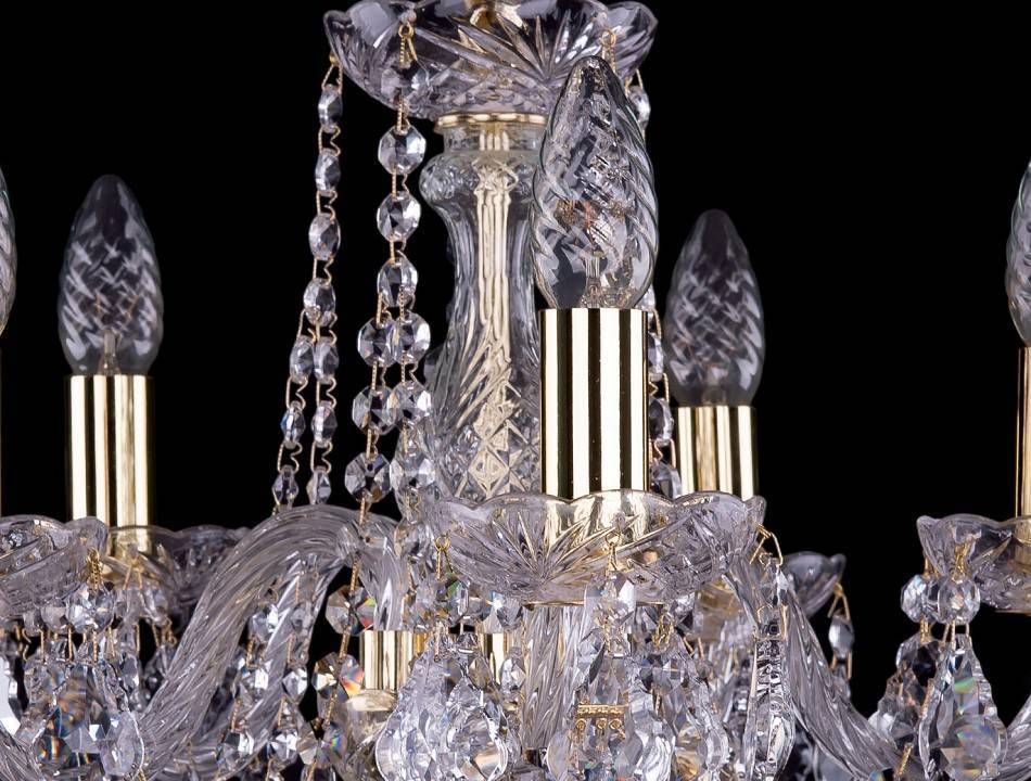 Подвесная люстра Bohemia Ivele Crystal 1402 1402/5/141/G/Leafs