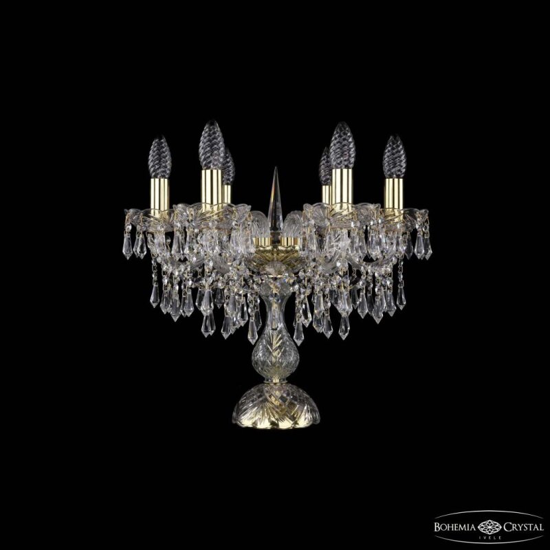 Настольная лампа декоративная Bohemia Ivele Crystal 1403 1403L/6/141-39 G