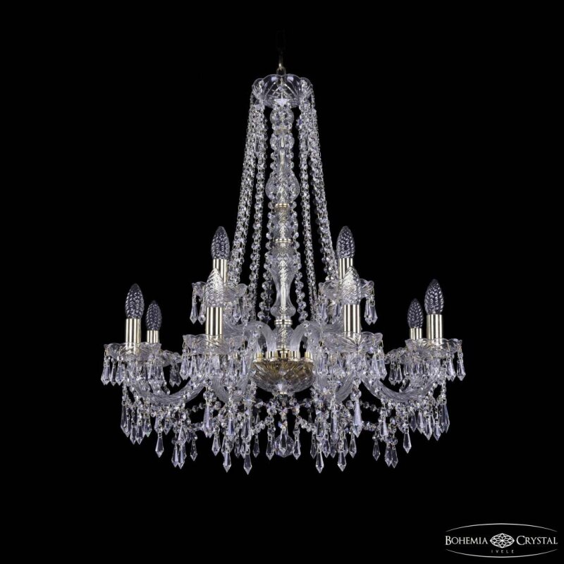 Подвесная люстра Bohemia Ivele Crystal 1403 1403/8+4/240/h-76 G