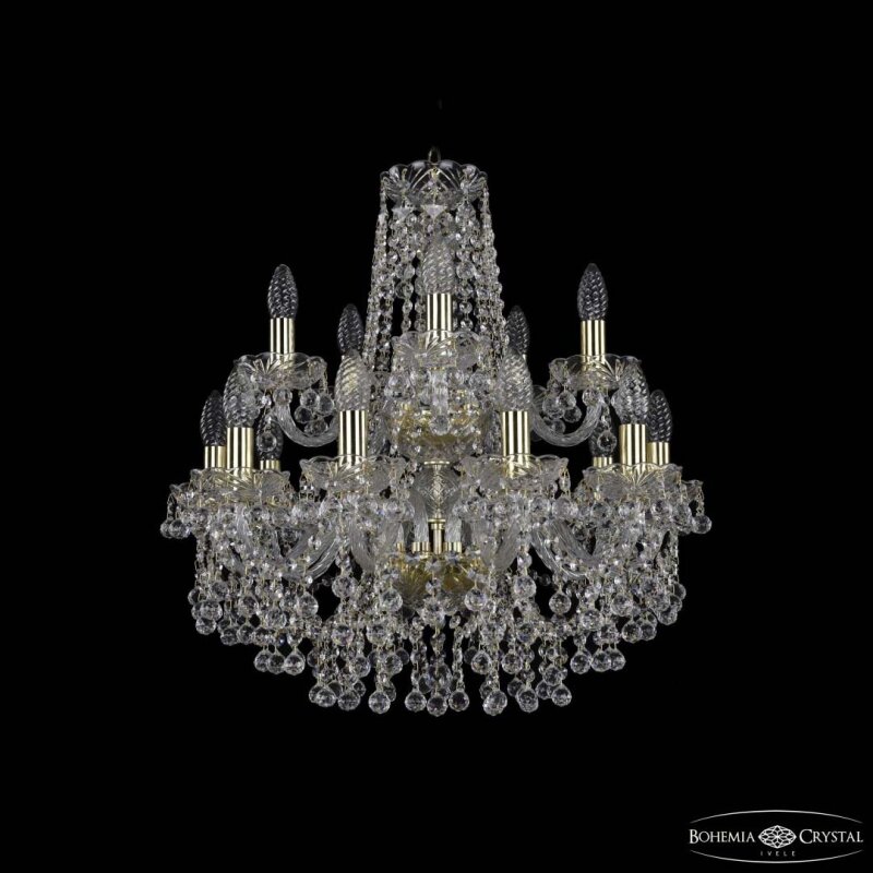 Подвесная люстра Bohemia Ivele Crystal 1409 1409/10+5/195/2d G