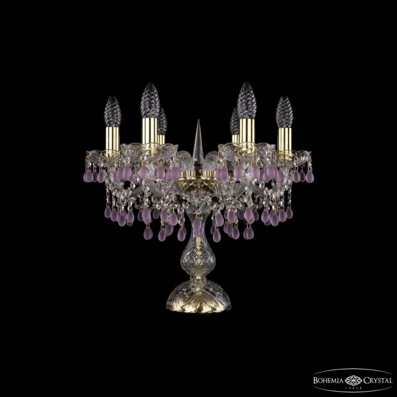 Настольная лампа декоративная Bohemia Ivele Crystal 1410 1410L/6/141-39 G V7010