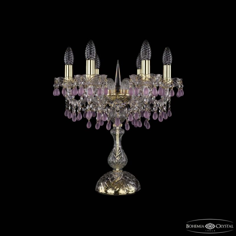 Настольная лампа декоративная Bohemia Ivele Crystal 1410 1410L/6/141-47 G V7010