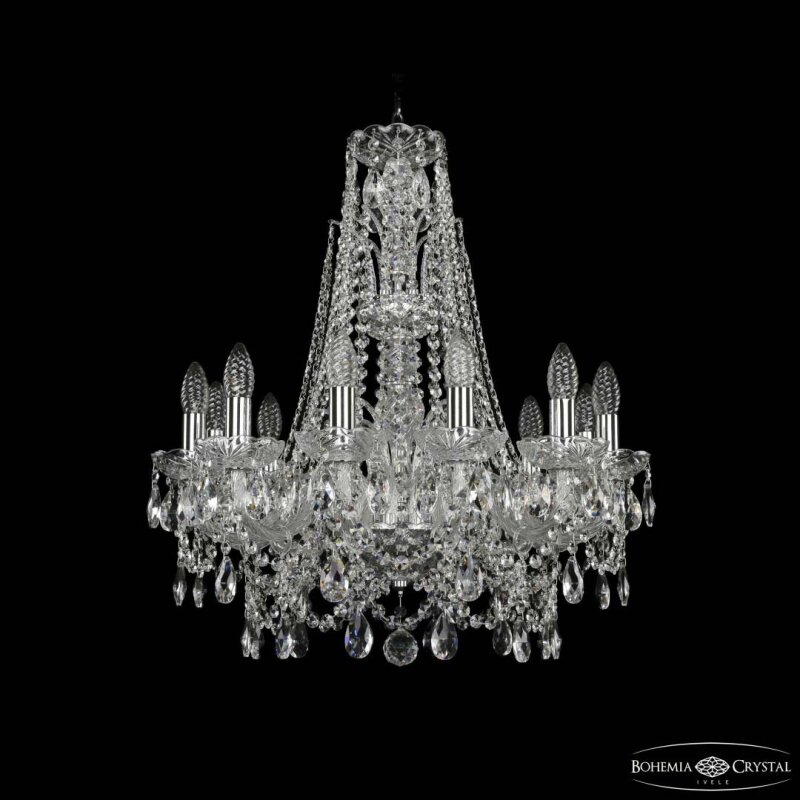 Подвесная люстра Bohemia Ivele Crystal 1411 1411/12/195/XL-65 Ni