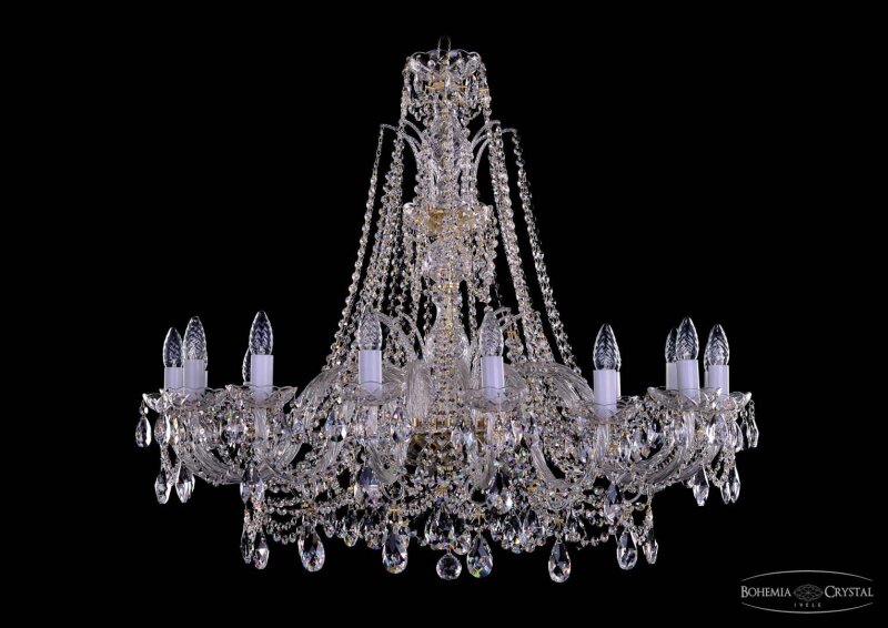 Подвесная люстра Bohemia Ivele Crystal 1411 1411/16/360/XL-87 G