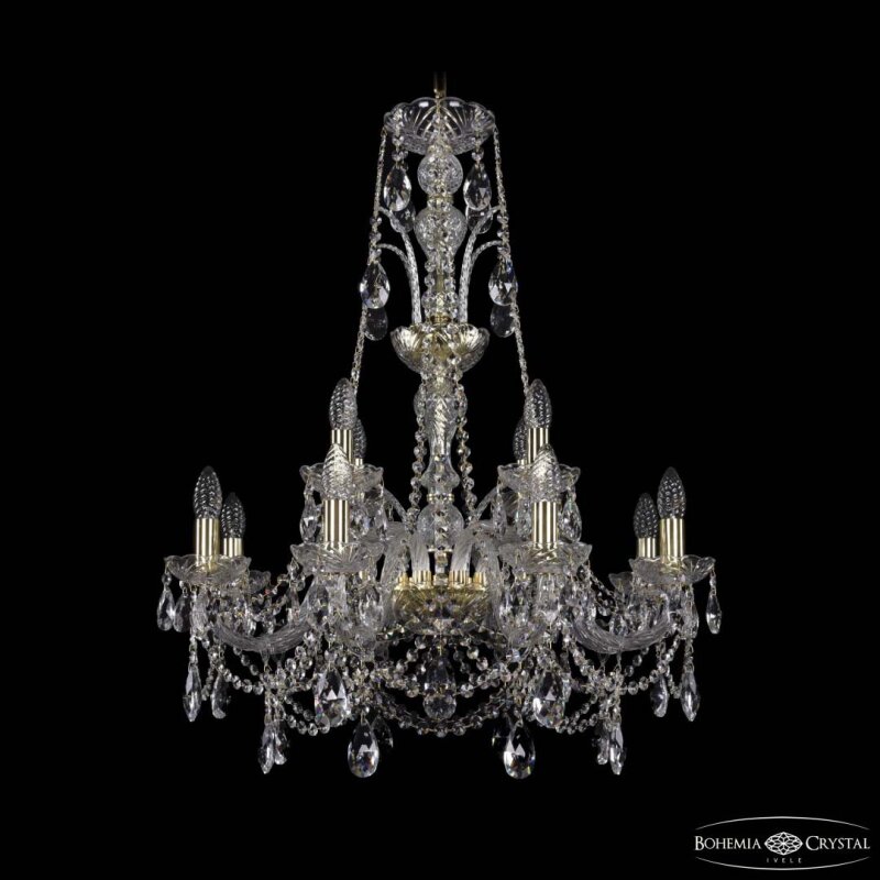 Подвесная люстра Bohemia Ivele Crystal 1411 1411/8+4/240/XL-83 G