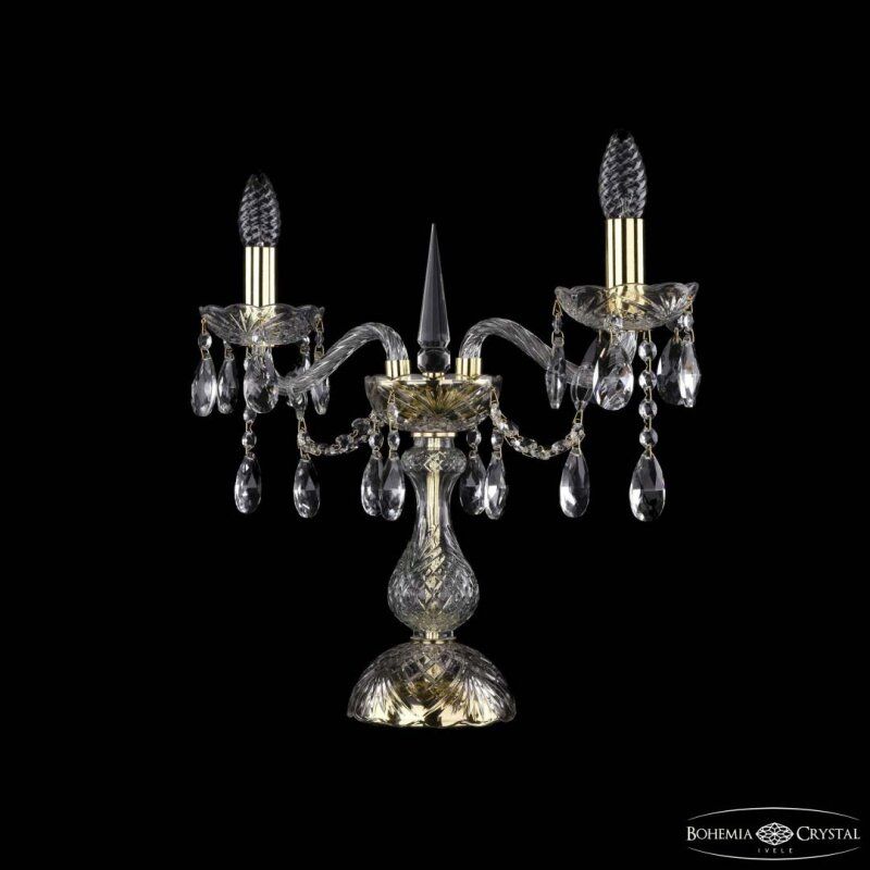 Настольная лампа декоративная Bohemia Ivele Crystal 1413 1413L/2/141-39 G